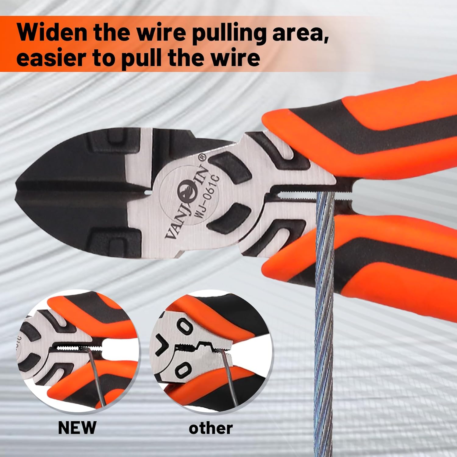 6.5 Inch Side Cutting Pliers, High Leverage Diagonal Wire Cutters with Ergonomic Non-Slip Handle for Electrical Work, DIY Home Repairs – Ideal for Copper or Aluminum Wires, Jewelry Making