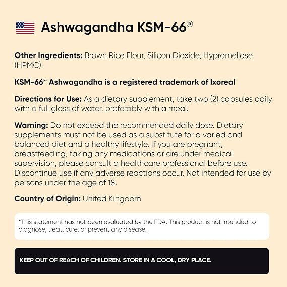 WeightWorld Ashwagandha KSM 66 Capsules | Black Pepper Extract & Vitamin B6