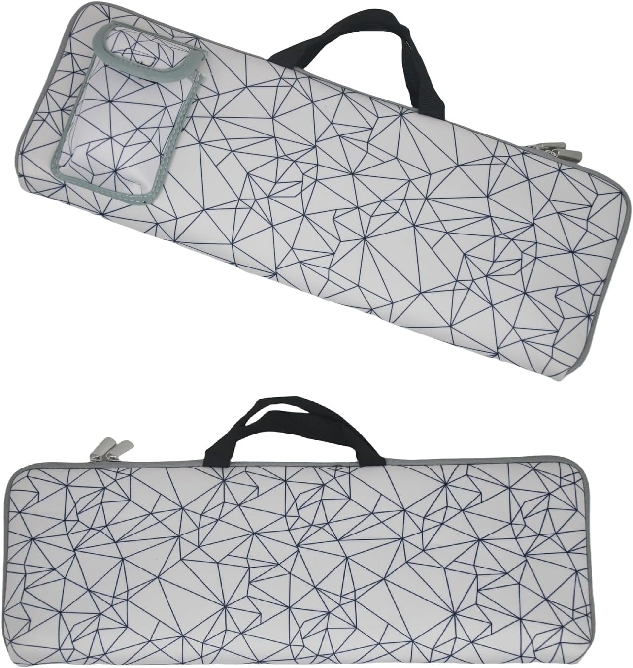 AF-WAN Wireless Keyboard Portable Case Storage Bag for Logitech MK370 Wireless Keyboard and Mouse Combo,Dustproof, Water-Resistant, Shockproof (White)