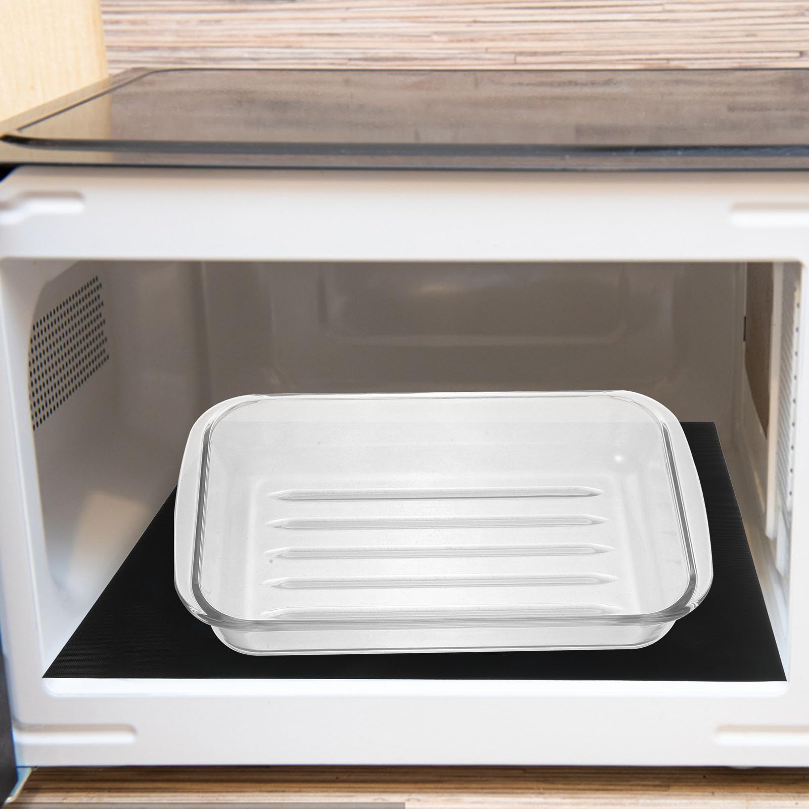 Toyvian Fuente para Hornear de Vidrio Templado 1.5l Resistente al Calor, Reutilizable y Práctica para Horno y Microondas en Estilo Simple