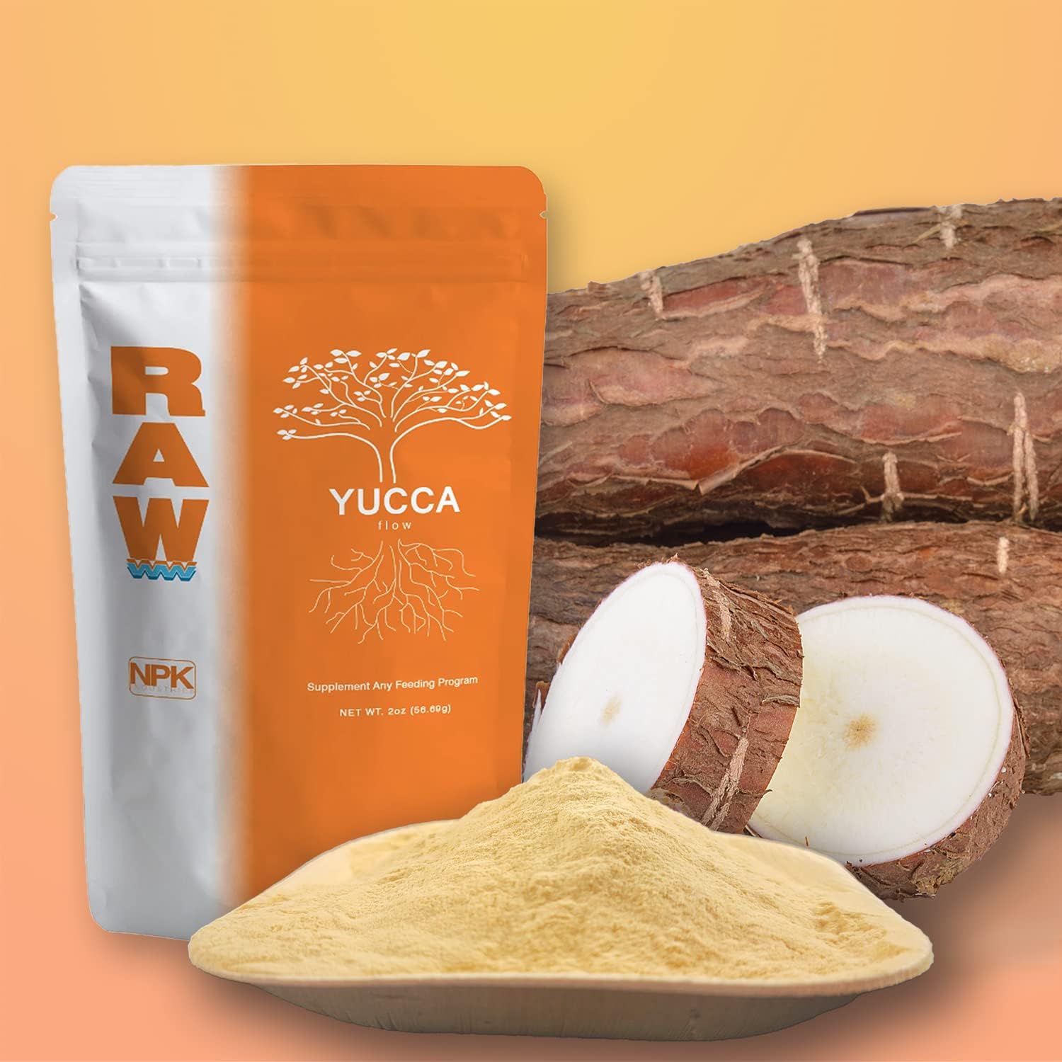 RAW Yucca Flow Water-Soluble Soil Amendment, 2oz – Promotes Water and Nutrient Absorption in Soil