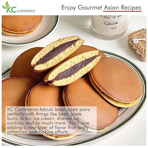 Miniatura 4 de KC Commerce Pasta de frijoles rojos endulzados – Frijoles Adzuki, pastel de arroz Mochi japonés Dulces Anko, puré de TSUBUAN, VEGANO y sin gluten,