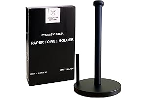 Premium Matte Black Paper Towel Holder for Timeless Kitchen Decor