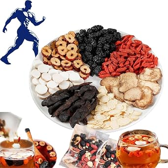 Derivemid Kidney Tea,Kidney Detox Tea,Kidney Tea Formula Ginseng Six Treasure Tea,Te Chino para Limpiar Los Riñones,Ginseng Five Treasures Tea Kidney Tea, Chinese Kidney Care Tea, Men’s Herbal Tea (1)