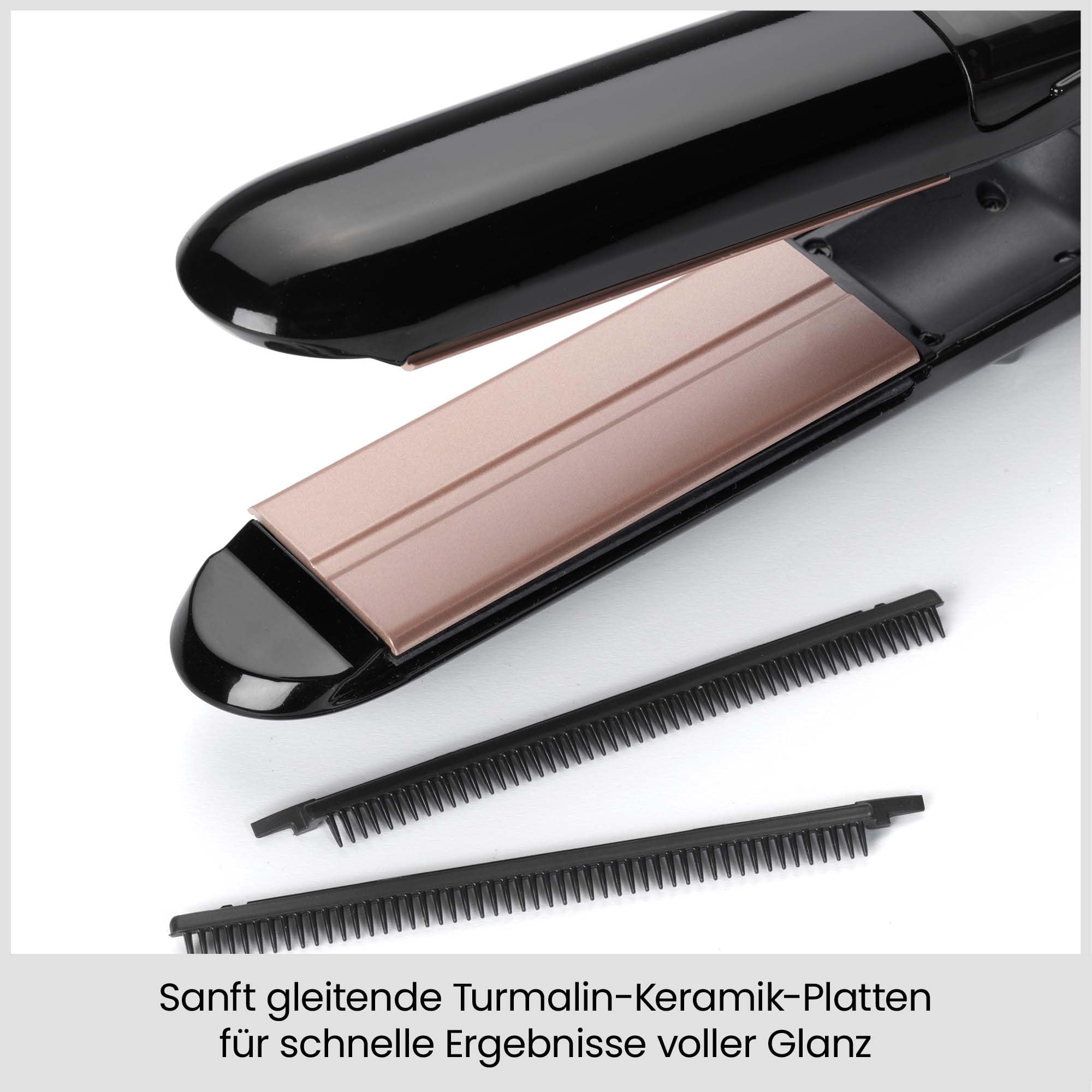 BaByliss Steam Smooth Haarglätter, Dampf-Haarstylinggerät, Schwarz | 39mm XL Keramikplatten, Glätteisen für dickes & langes Haar… – Ansicht 5