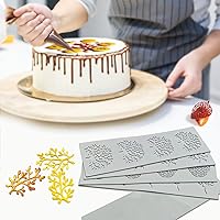 Vista 6 de 5PCS Leaf Molds Silicone Baking Fondant Tuile Molds, Hollow 3D Coral Branch Leaf Tuille Lace Silicone Cake Moulds, Polymer Clay Mold for Baking