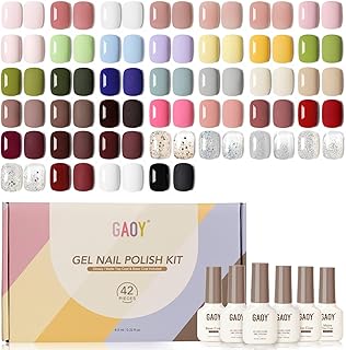 GAOY Juego de 42 esmaltes de uñas de gel, col...