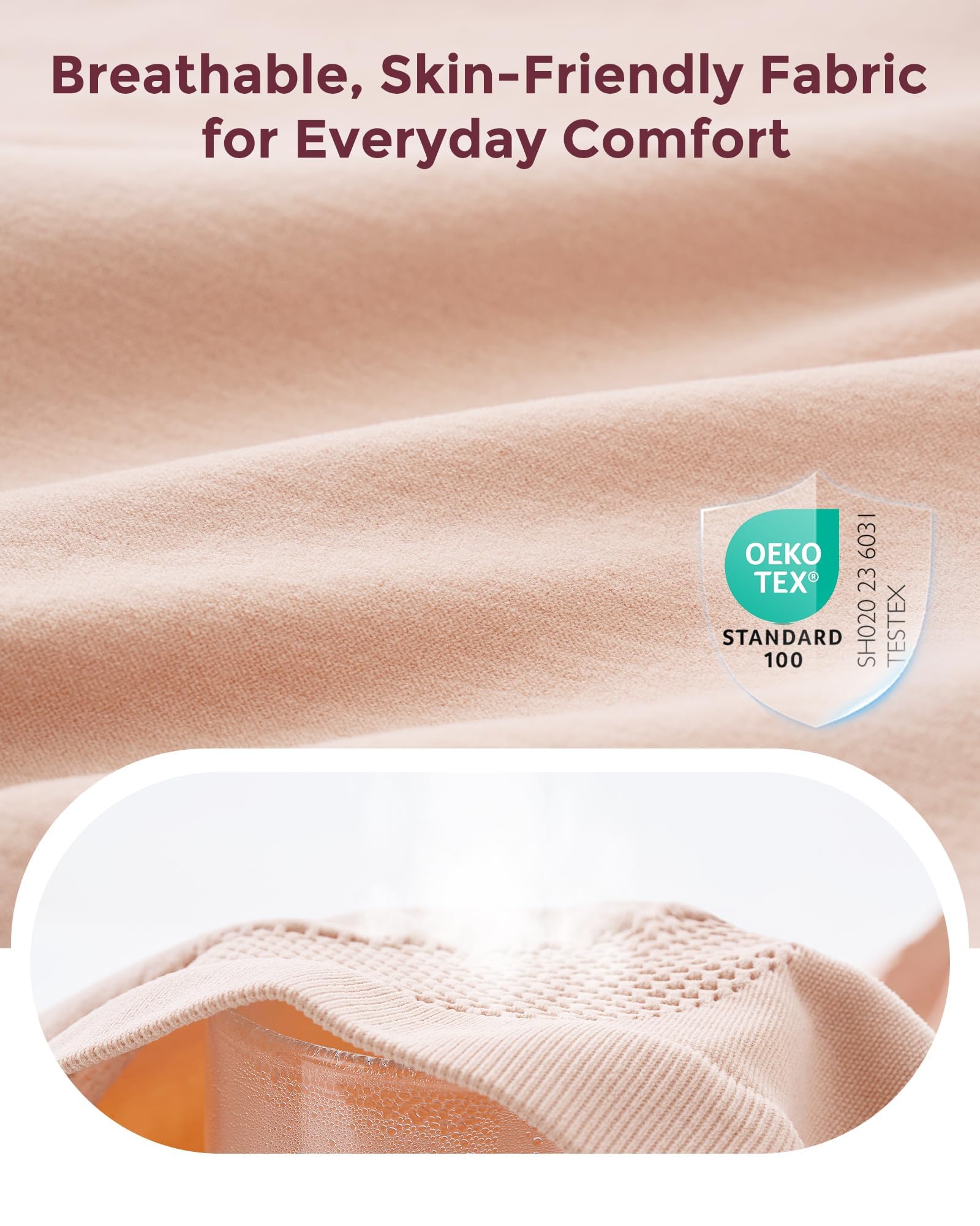 Momcozy Biancheria intima premaman da donna, a vita alta, morbida, senza cuciture, taglio a pancia, 5 pezzi