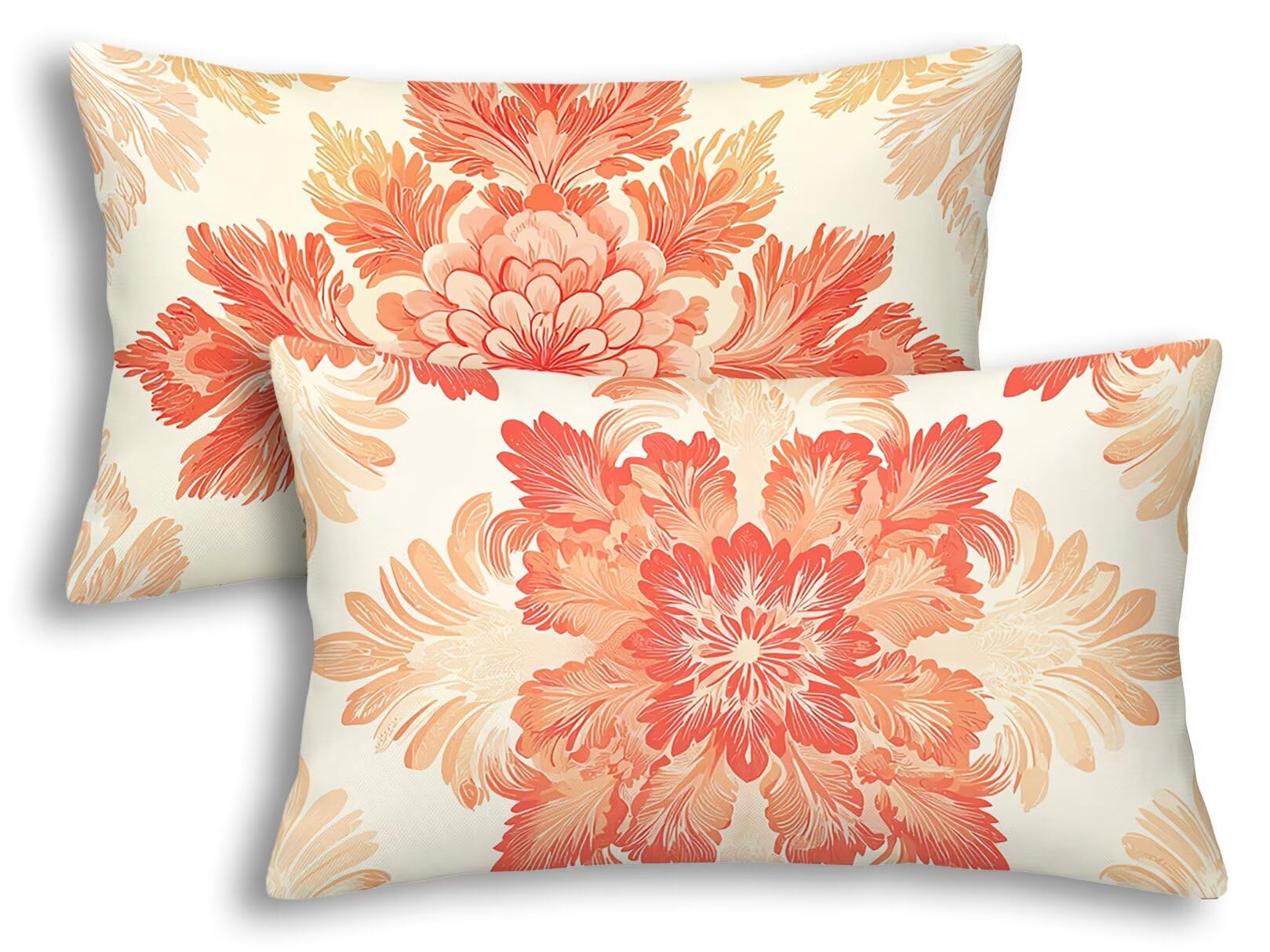 Housse coussin 40x80 velours rectangulaire taie oreiller bohème lit salon