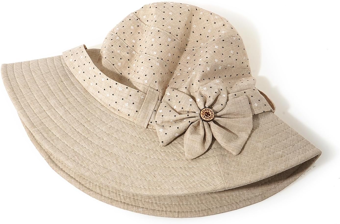 Glamorstar Cloche Hats for Women Vintage Bowler Hat Floral Fedora Bucket Hats - Image 3