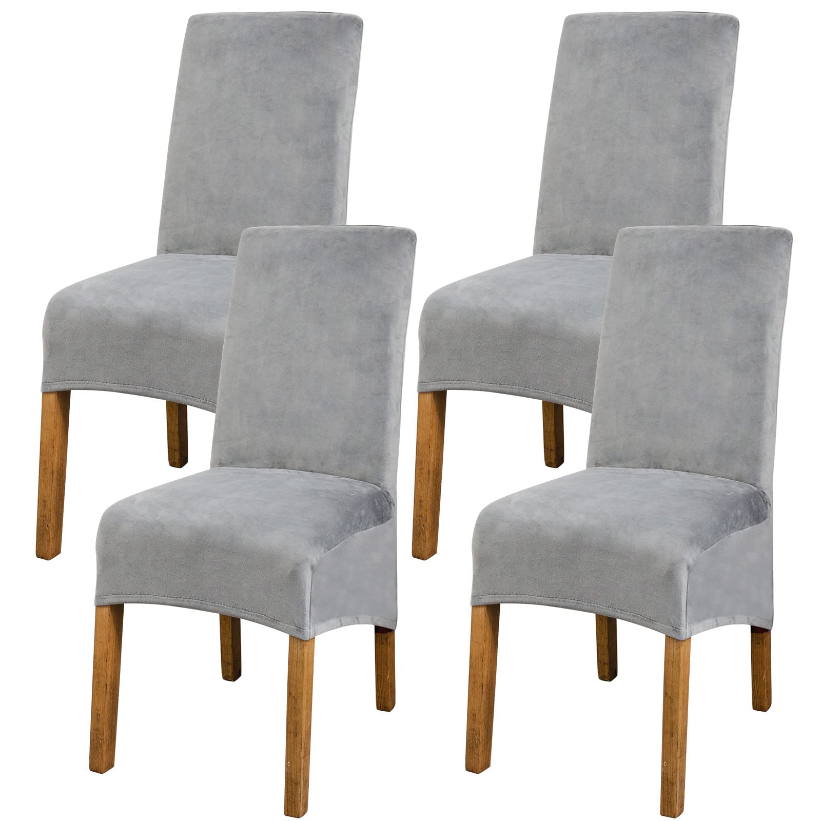 Dining Chair Covers Set of 4, Velvet XL Chair Covers for Dining Chairs 4