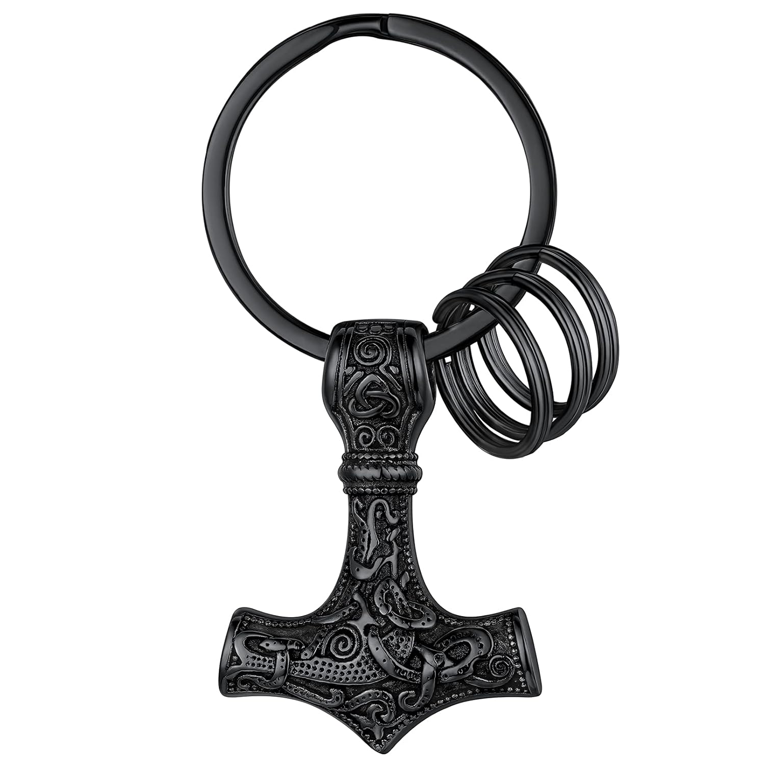 HAQUIL Viking Thor Hammer Keychain - Norse Mythology Keyring Accessory