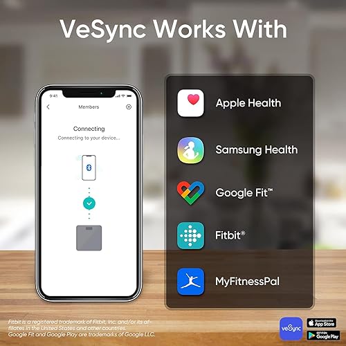 Miniatura 6 de Etekcity - Báscula digital de peso corporal, con pantalla LCD azul grande, medidas de alta precisión, vidrio templado de 516 pulgadas hasta 440