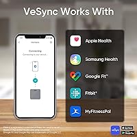 Vista 6 de Etekcity Báscula de baño para peso corporal e IMC, báscula digital Bluetooth mejorada, pantalla de retroiluminación LCD azul grande, medidas de alta