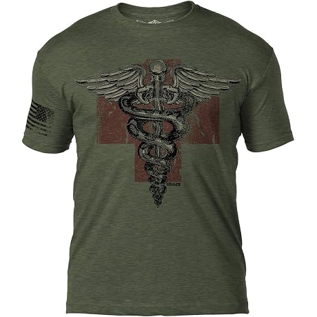 Medic Vintage Logo Heather Military Green EMS Tee