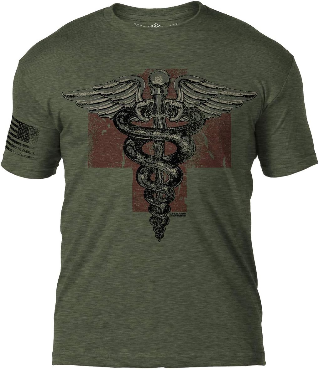 7.62 Design Medic Vintage Logo Heather Military Green