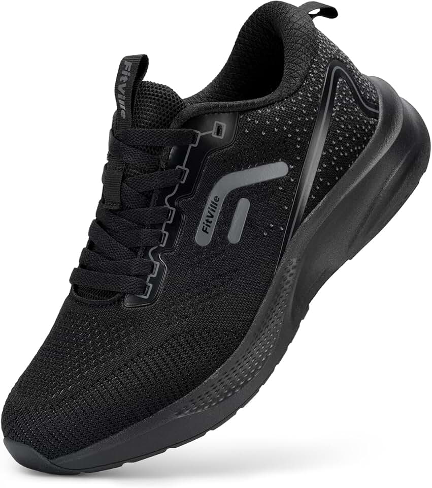 Wide Fit Trainers for Men Arch Support Road Running Shoes Li