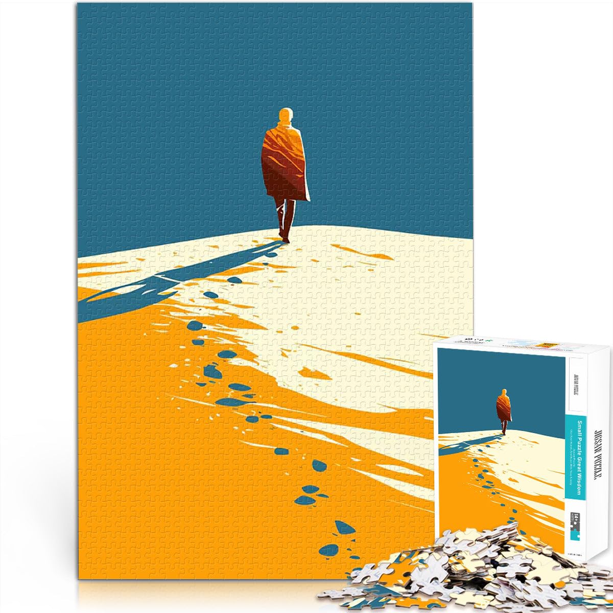 1000 Pieces Jigsaw Puzzles for teenagers Walk Through the Desert Minimalist Art Illustration Denkspiel tolles Geschenk75x50cm