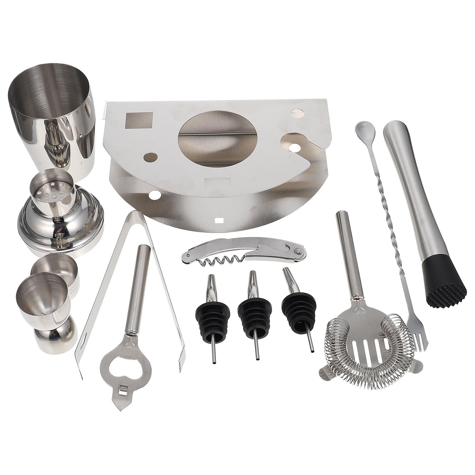Shaker da Cocktail in Acciaio Inox Argento, Professionale