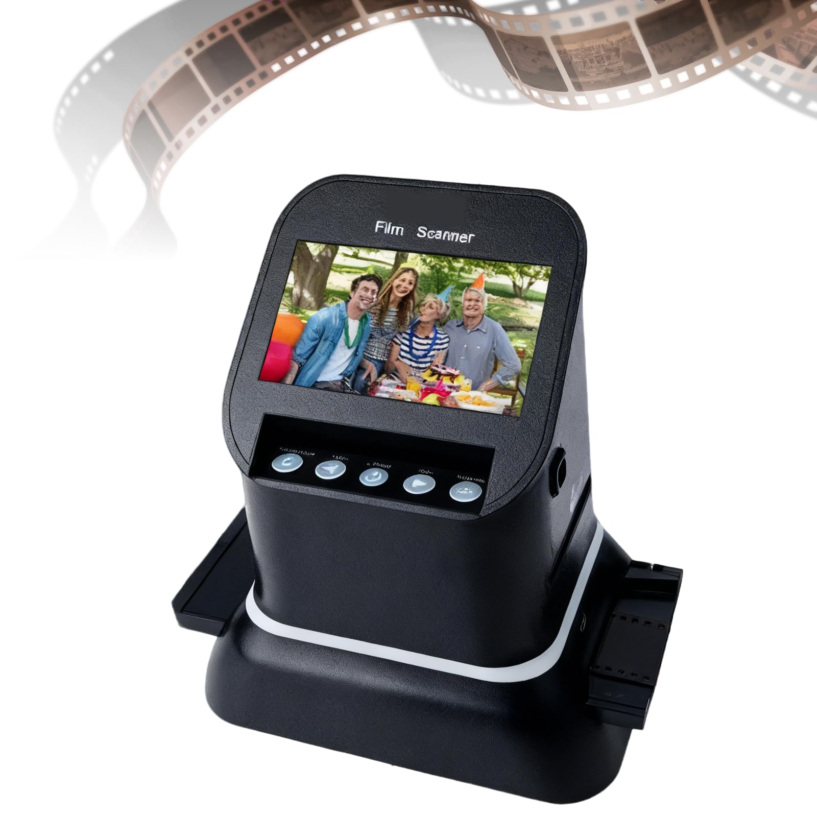 ZHENYUWANG Professional-grade 22-megapixel film scanner for 35mm and medium format 120 film - equipped with a large 4.3-inch LCD screen for high-resolution scanning of negatives and slides