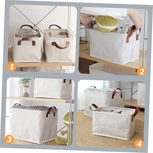 Miniatura 5 de Zerodeko Cestas de lavandería plegables para ropa sucia, cestas plegables de tela, cestas de organización para estantes, almacenamiento de ropa,