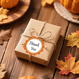 G2PLUS 50PCS Orange Scalloped Gift Tags, 2.5in Round Scalloped Gift Tags with String, Large Blank Paper Hanging Labels Craft Tag with Orange and White Polka Dots Edge Design for Arts Crafts Packaging