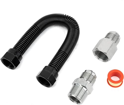 Miniatura 8 de Stanbroil Línea flexible de gas flexible sin silbato de 34" x 36" para fogata y chimenea de gas natural o propano líquido