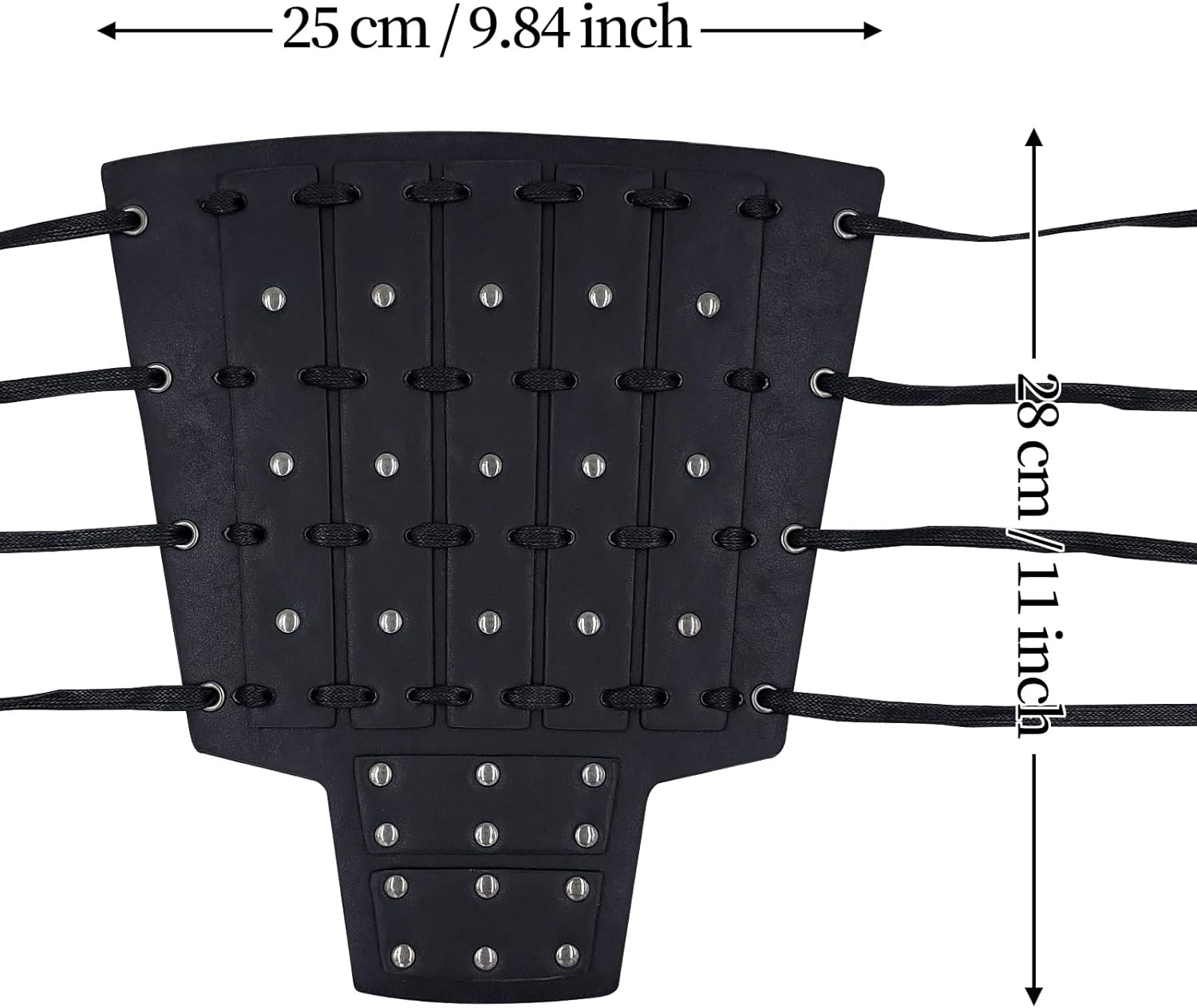 HiiFeuer Medieval Studded Faux Leather Bracers, Vintage Mercenary Arm Guards, Knight Archer Gauntlets for Ren Faire - Image 6