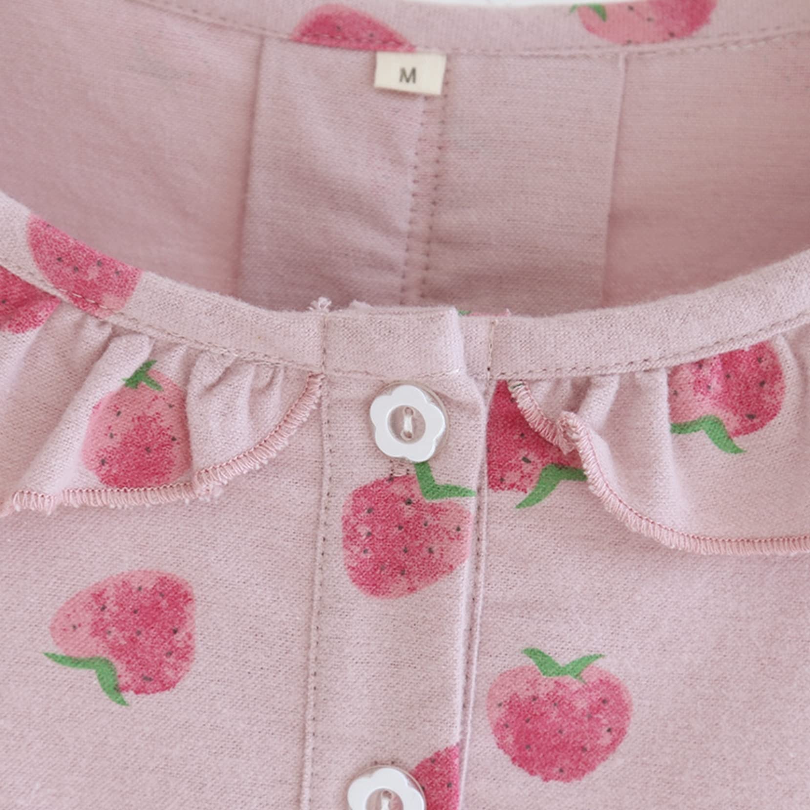 Amazon.co.jp: いちご柄ワンピースルームウェアレディース綿ワンピース  