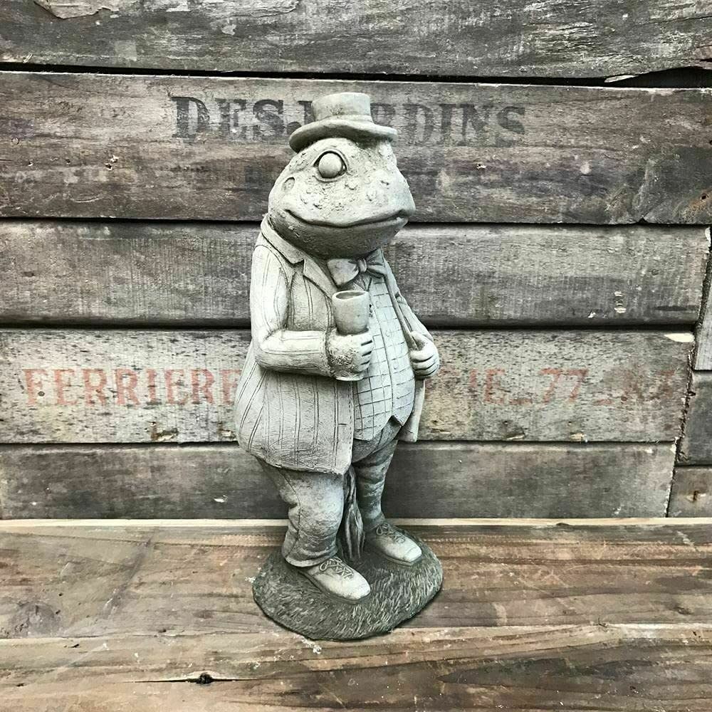 Burgess Home & Garden Stone Mr Toad Statue |Beatrix Potter Wind Willows Animal Garden Outdoor Ornament