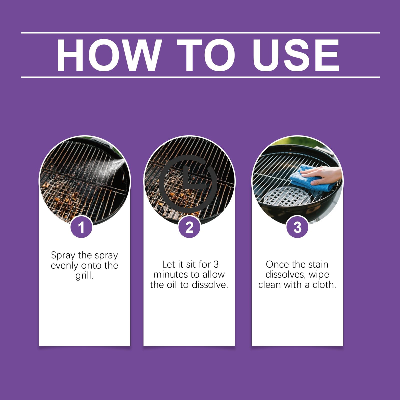 Allzweckreiniger Für Verbrannte Lebensmittel Und Fett, Multifunktionaler Fettentferner Für Außengrill, Grillreinigungsspray Für Die Küche, Easy Off Oven Cleaner Fors Home Cleanering Spray. (4PCS)