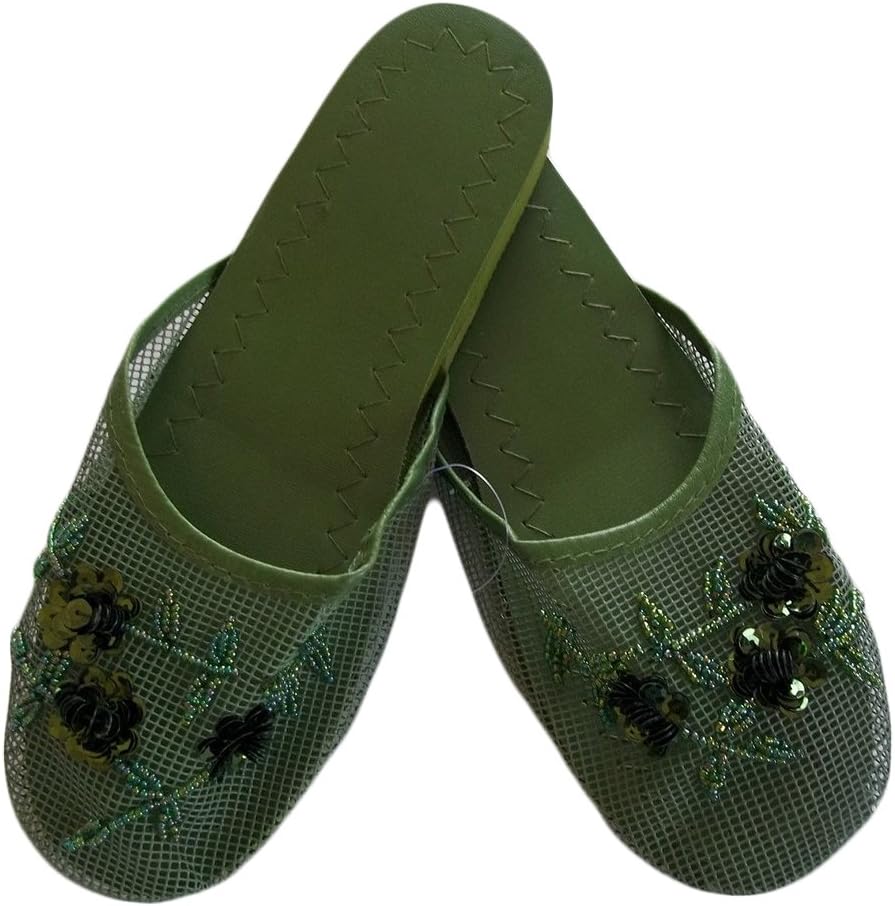 Women's Mesh Slippers With Sequin Available in 15 Colors