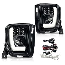 VPIMOZO Fog Lights with DRL for 2013-2018 2013 2014 2015 2016 2017 2018 Dodge Ram 1500 Front Bumper Lamp Assembly Driver&Passenger Sides Clear Lens w/Harness OEM Number 55372735AA