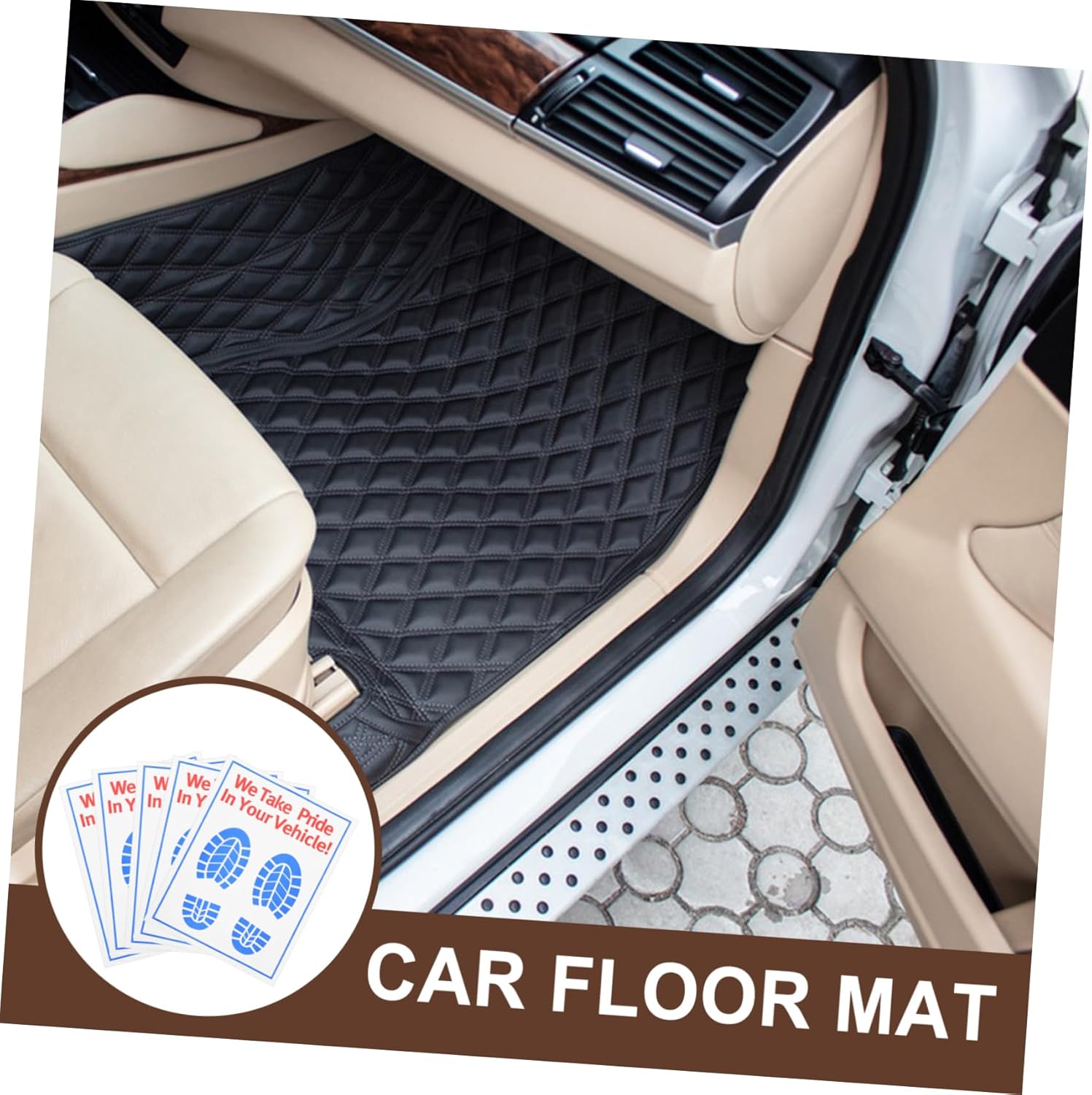 100pcs Disposable Paper Car Floor Mats Auto Pads for Vehicles Lightweight and for Keeping Your Carpet Clean and from Debris