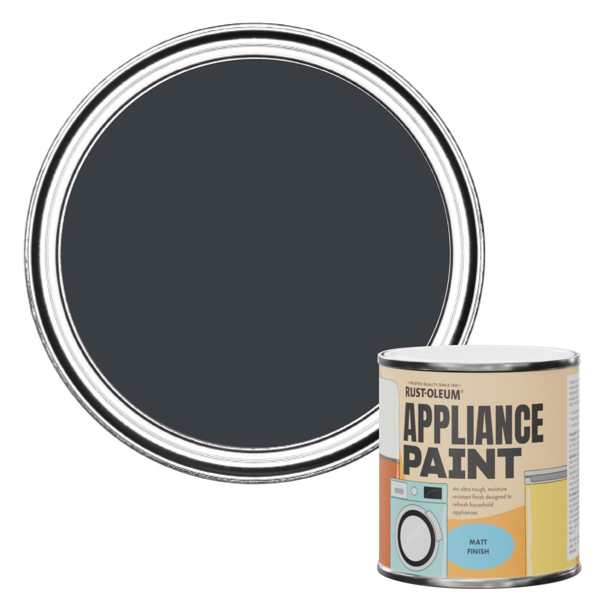 Rust-Oleum Appliance Paint in Matt Finish - Anthracite Ral7016 250ml - Washing Machines, Tumble Dryers, Fridges, Freezers, Dishwashers