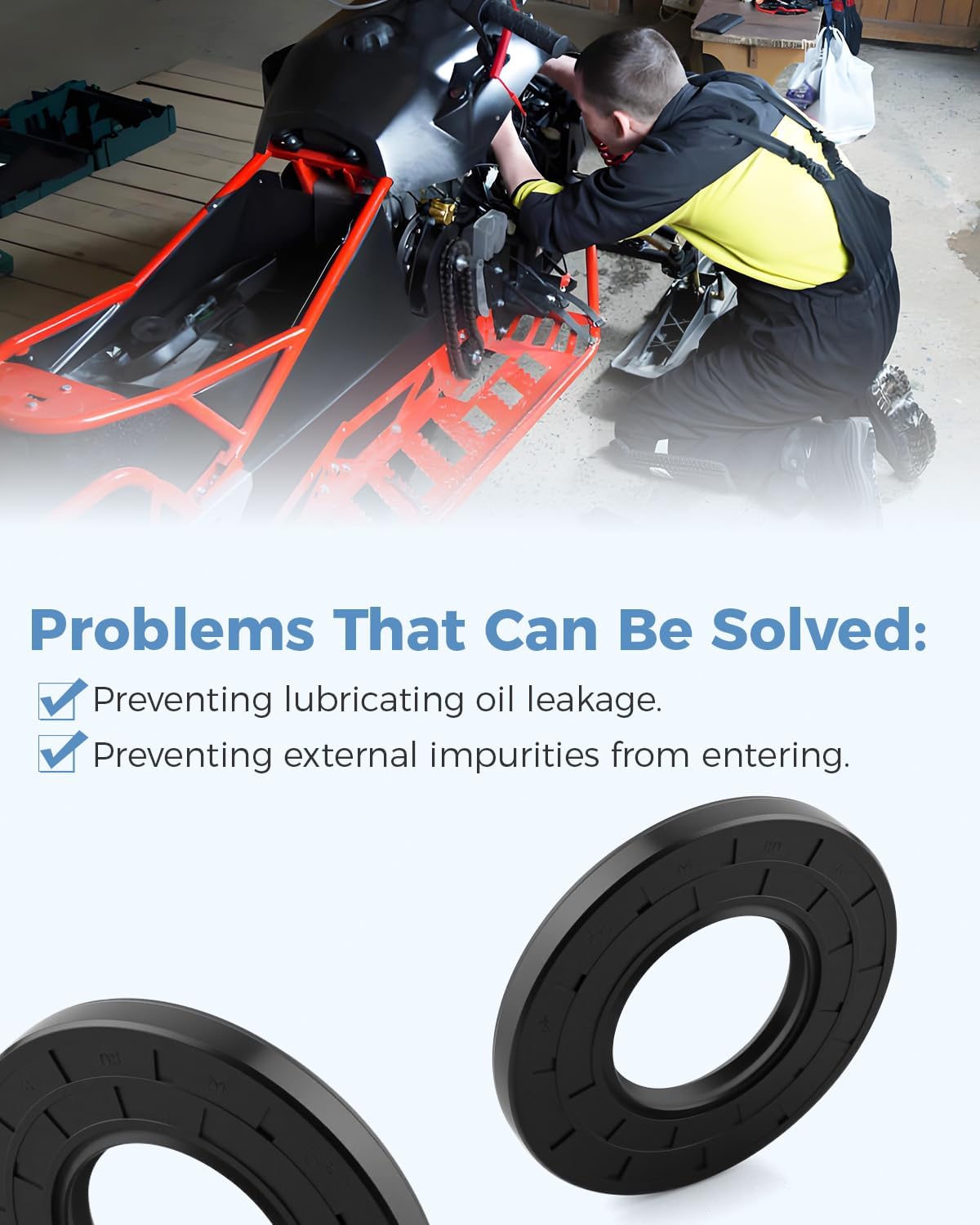 Snowmobile Oil Seal Replace 420931284 420931285 Fit for Expedition Renegade Grand Touring MXZ Summit 2010-2019