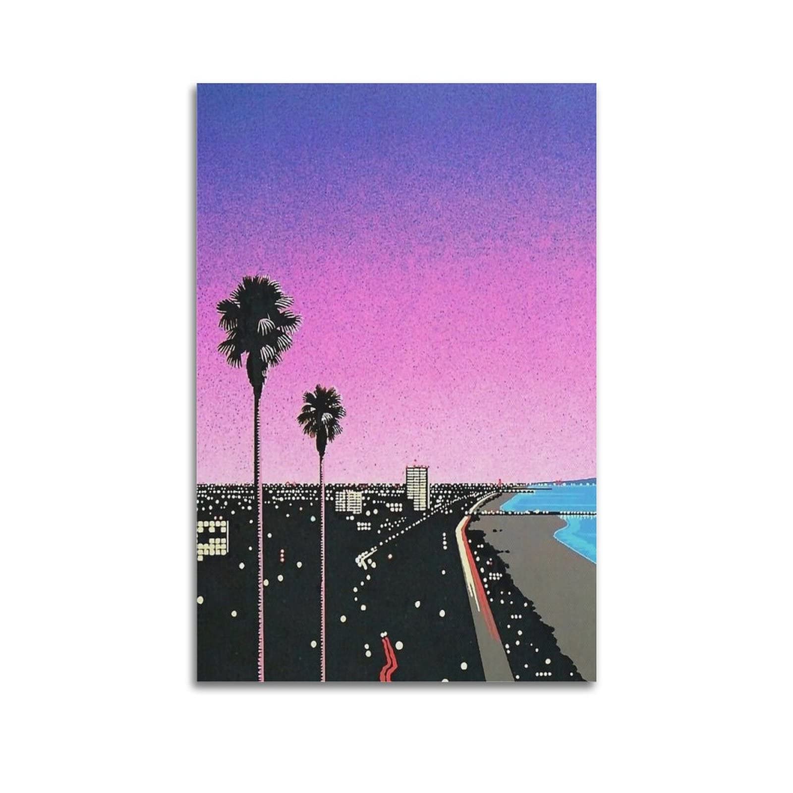 Amazon.co.jp: Hiroshi Nagai永井博画家の作品（都会の夜景 No.20