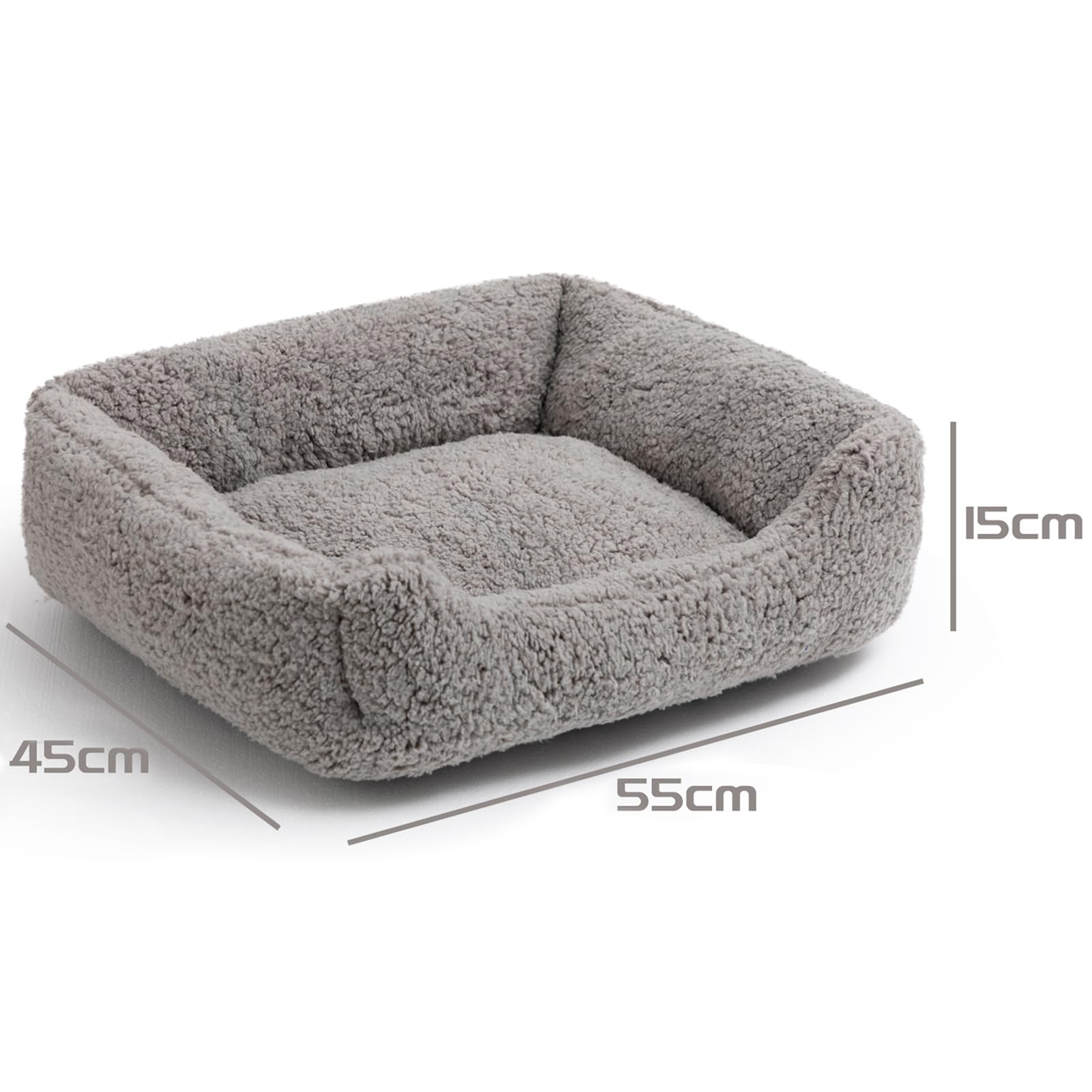 Hollypet Cat Bed Sherpa Fleece Small Dog Bed Pet Bed for Cats and Puppy Soft Pet Sleeping Bed Breathable Pet Cushion - Image 2
