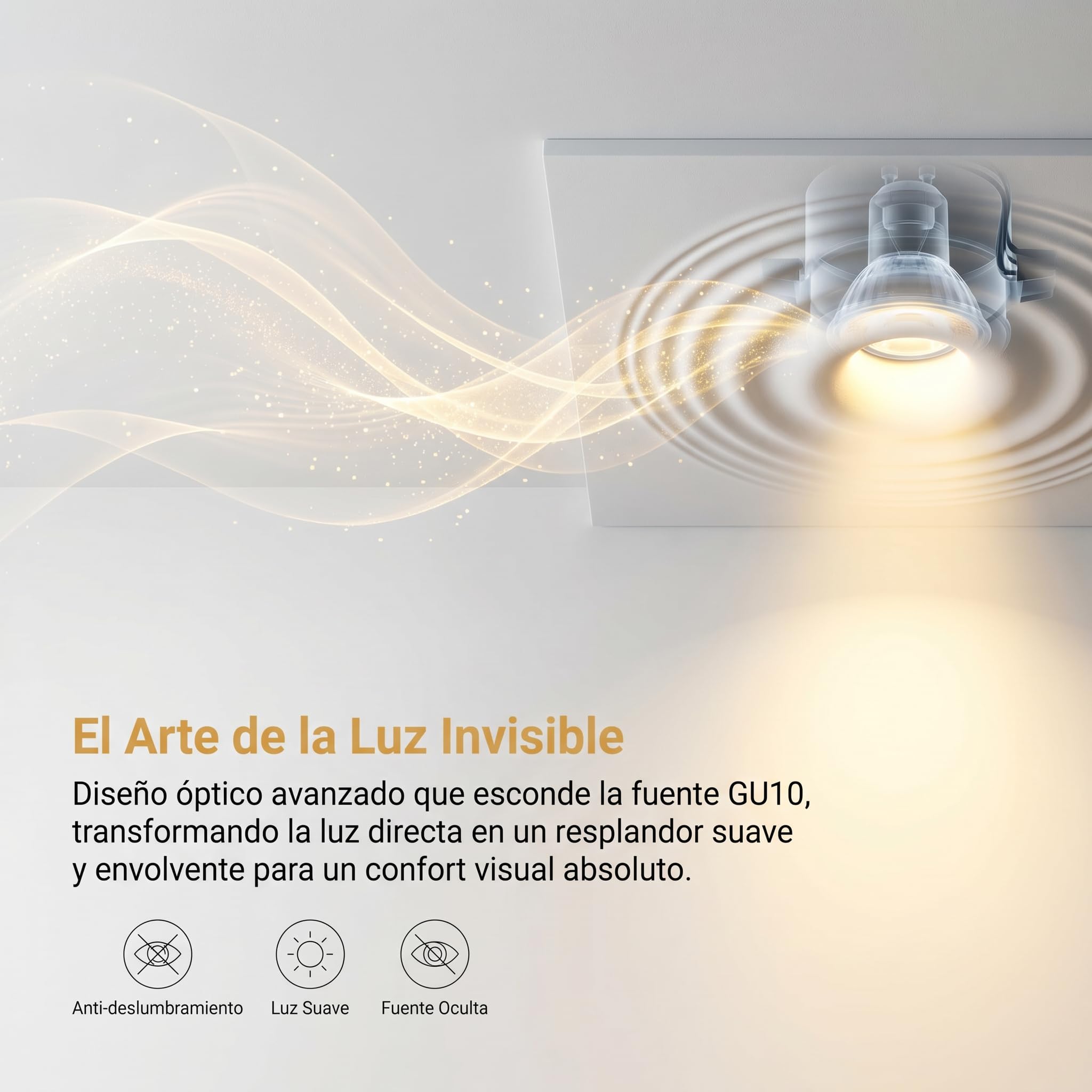 BARCELONA LED Downlight in gesso da incasso GU10 Ø130mm bianco senza cornice trimless 30x30cm plafone cartongesso design moderno classico lusso architetturale verniciabile