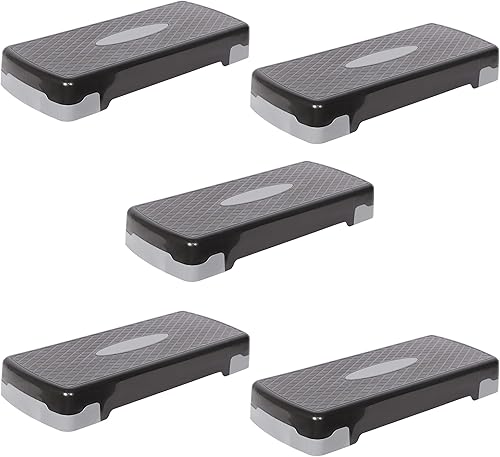 2 unidades5 unidades de entrenamiento aeróbico de plataforma de entrenamiento de 4 a 6 pulgadas de altura ajustable para el hogar, gimnasio, oficina