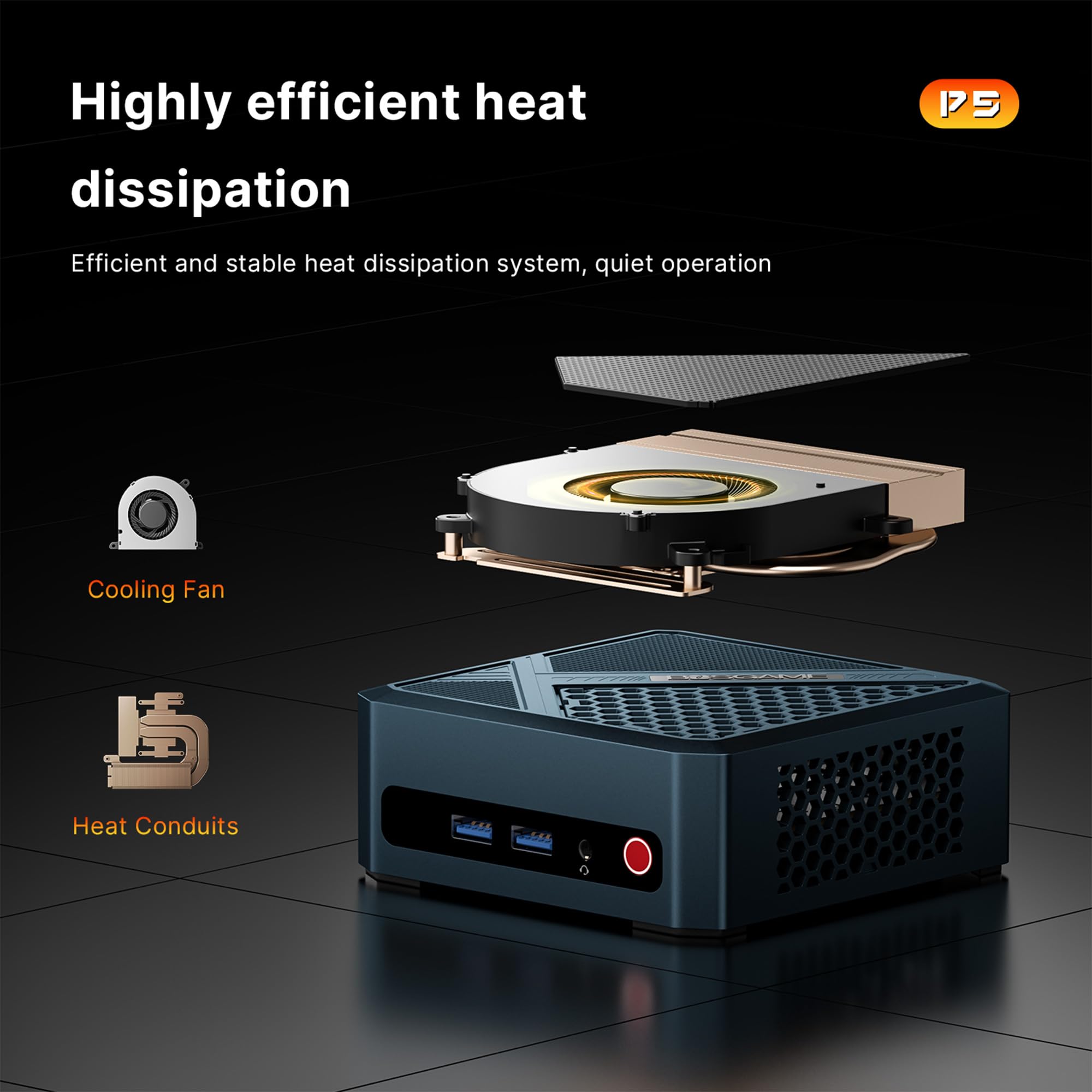 BOSGAME P5 Mini PC Ryzen 5 6600H(Up to 4.5GHz) 24GB DDR | B2B 