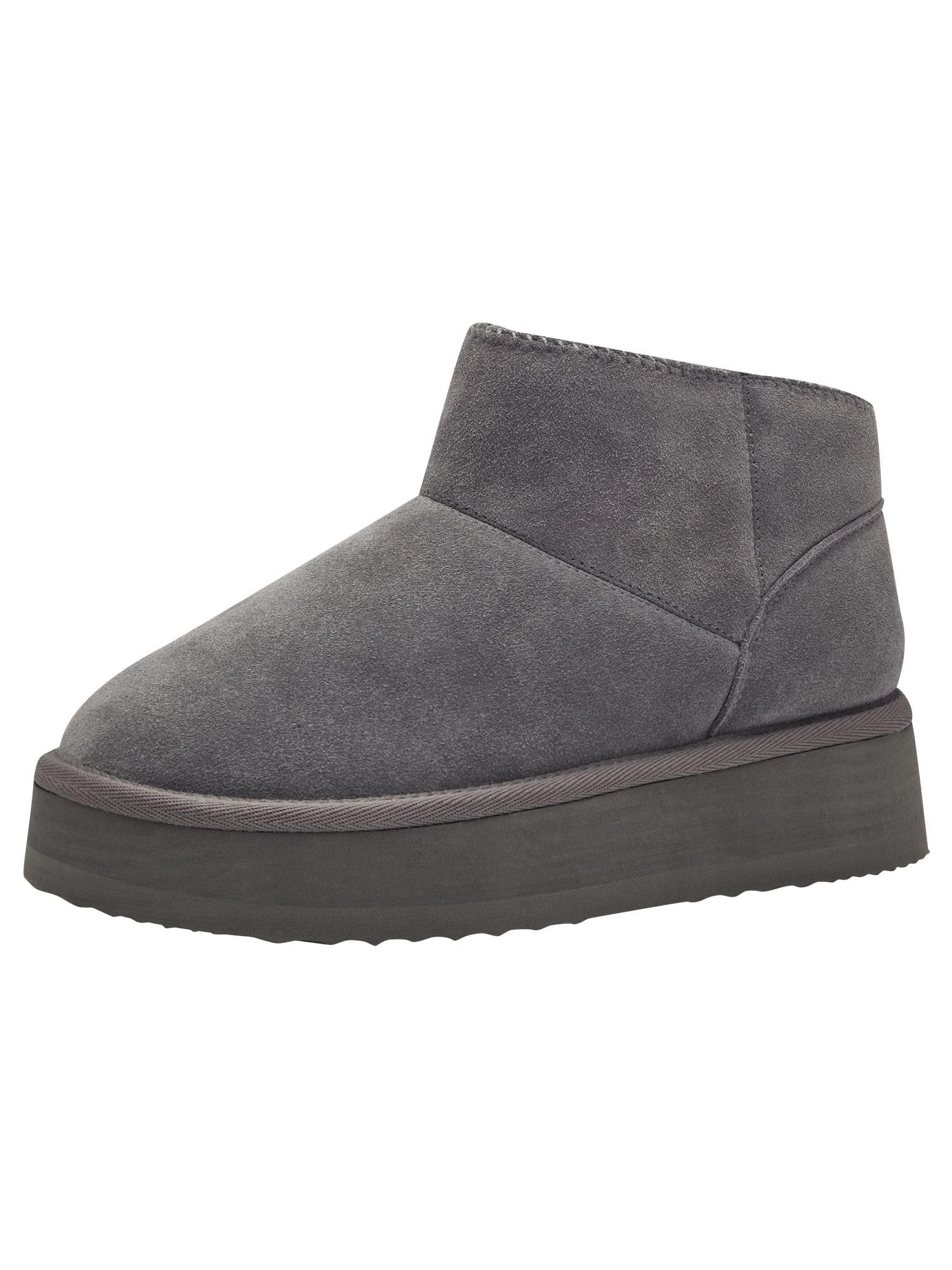 MARCO TOZZI Damen Boots aus Leder mit Plateau