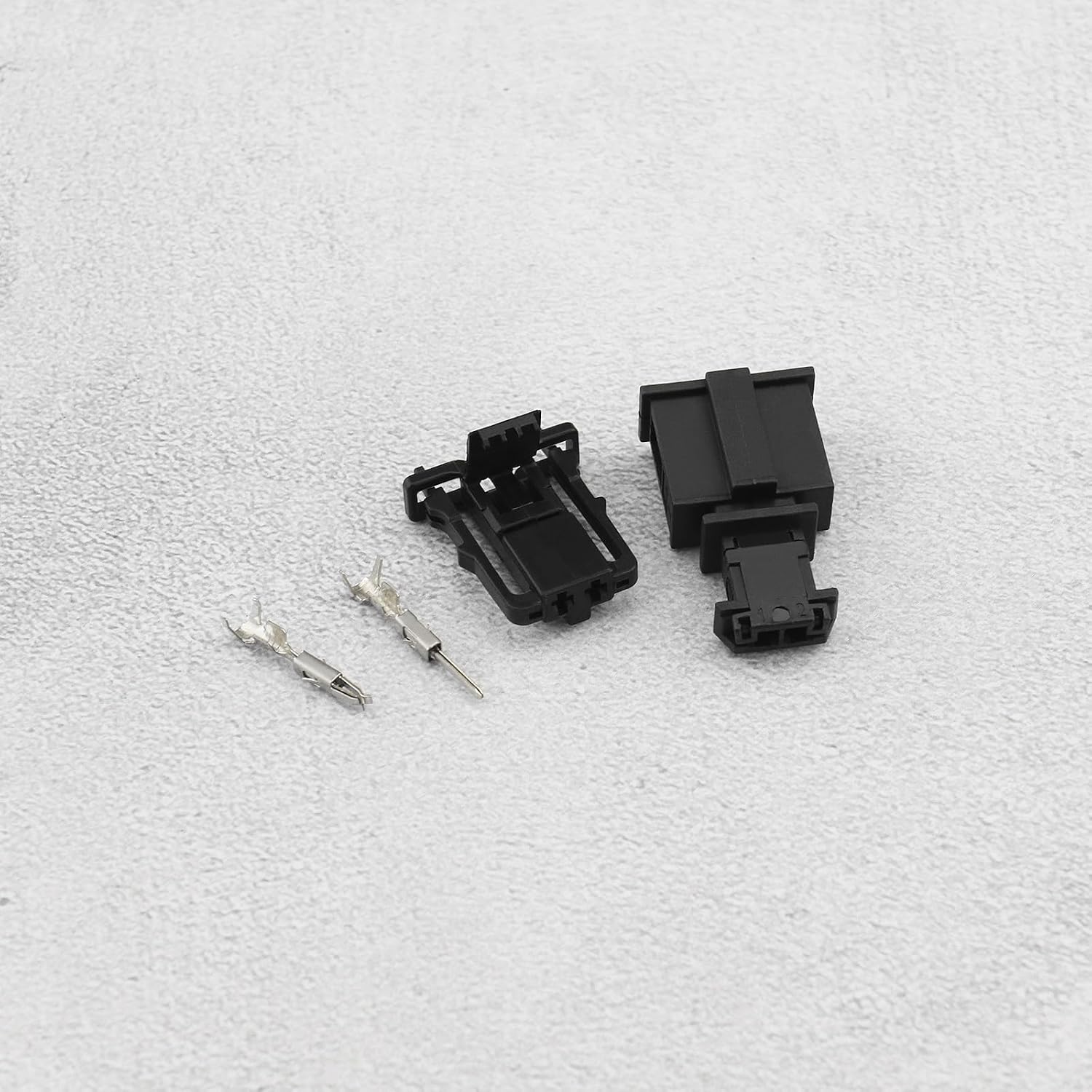 2 Sets 2 Pin Connector Plug Repair Kit Male & Female Plug with Terminals 3B0972712 3B0972702 Automotive Wiring Harness Plug Accessories