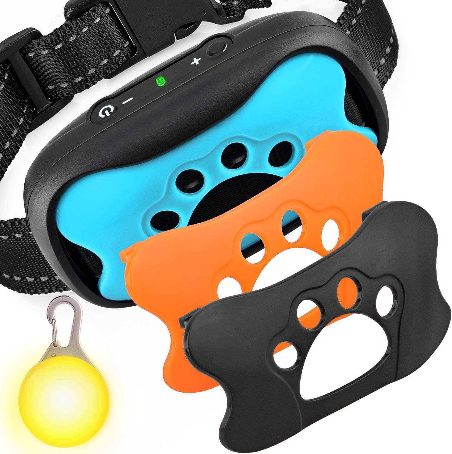 GoPetee Dog Bark Collar, Anti Barking Collar No Bark Control Training Collar with Beeps and Vibration - Safe Waterproof No Shock Stop Barking Collar Device for Small Medium Large Dogs