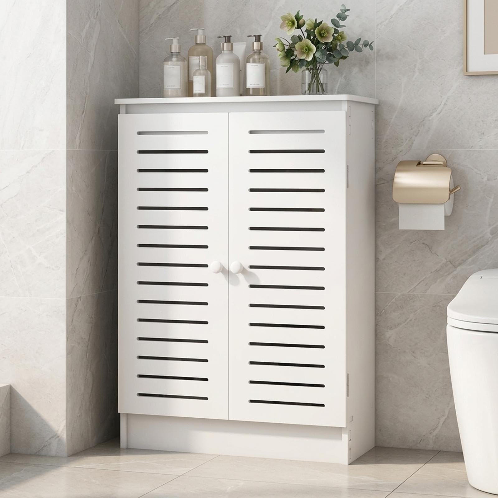 Copriradiatori Moderni con Ante, mobiletto Traspirante per termosifoni a Vapore, Elegante complemento d'arredo e scaffalatura Interna Funzionale STO Solut.