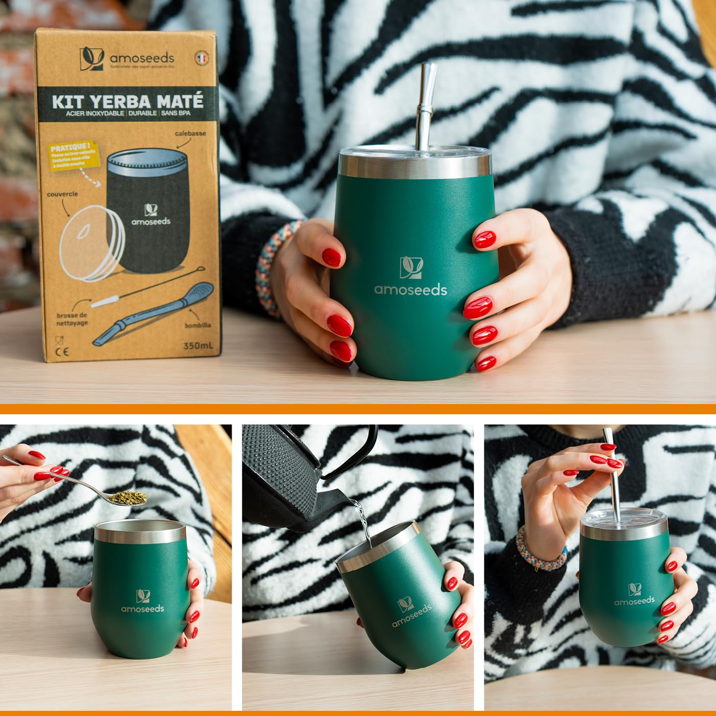 Balth - Kit Mat Argentin En Acier Inoxydable Isolé (tasse Yerba
