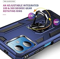 Vista 5 de Funda para Xiaomi redmi Note 12 5G/Poco X5 5G con protector de pantalla, soporte delgado protección militar a prueba de golpes Armor Defender Funda