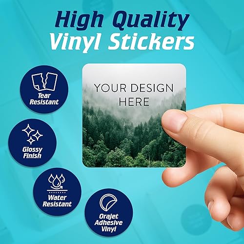 Vista 778 de DayStar Custom Signs & Design - 100 adhesivos de vinilo personalizables, con texto, imagen, diseño y logotipo; adhesivos para logotipo de embalaje