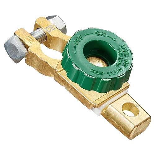 Spurtar Interruptor de desconexión de batería 12V - 24V de poste superior, interruptor de corte de batería de desconexión rápida para vehículos de