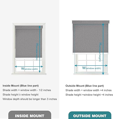 Miniatura 7 de Changshade Persianas enrollables sin cordones con cenefa, persianas enrollables opacas para ventanas, persianas enrollables de tela con aislamiento